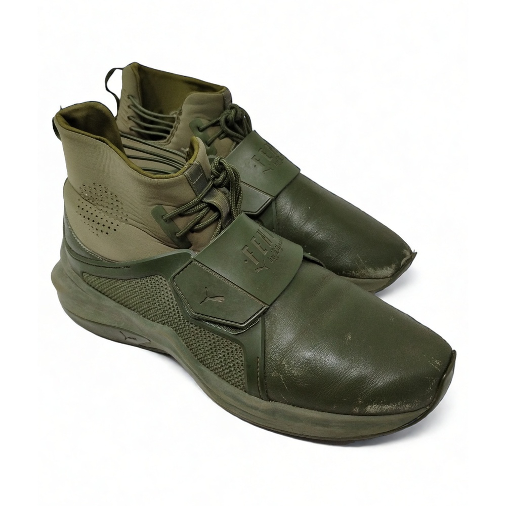 Streetwear Athleisure Puma Fenty Trainer Hi High Top Sneakers Size 10 Leather